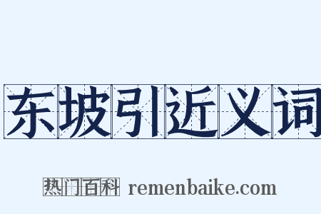 东坡引近义词是什么意思的图片